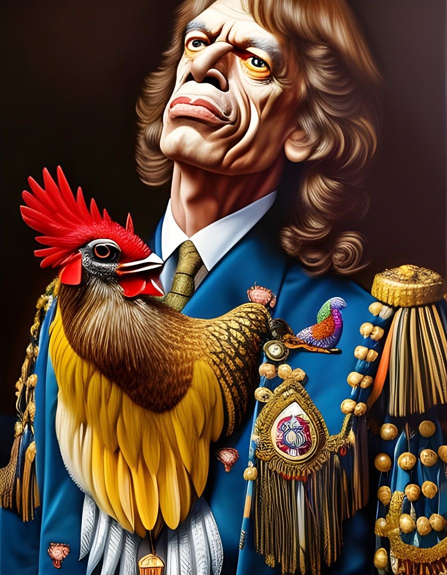 Mick Jagger's rooster suit