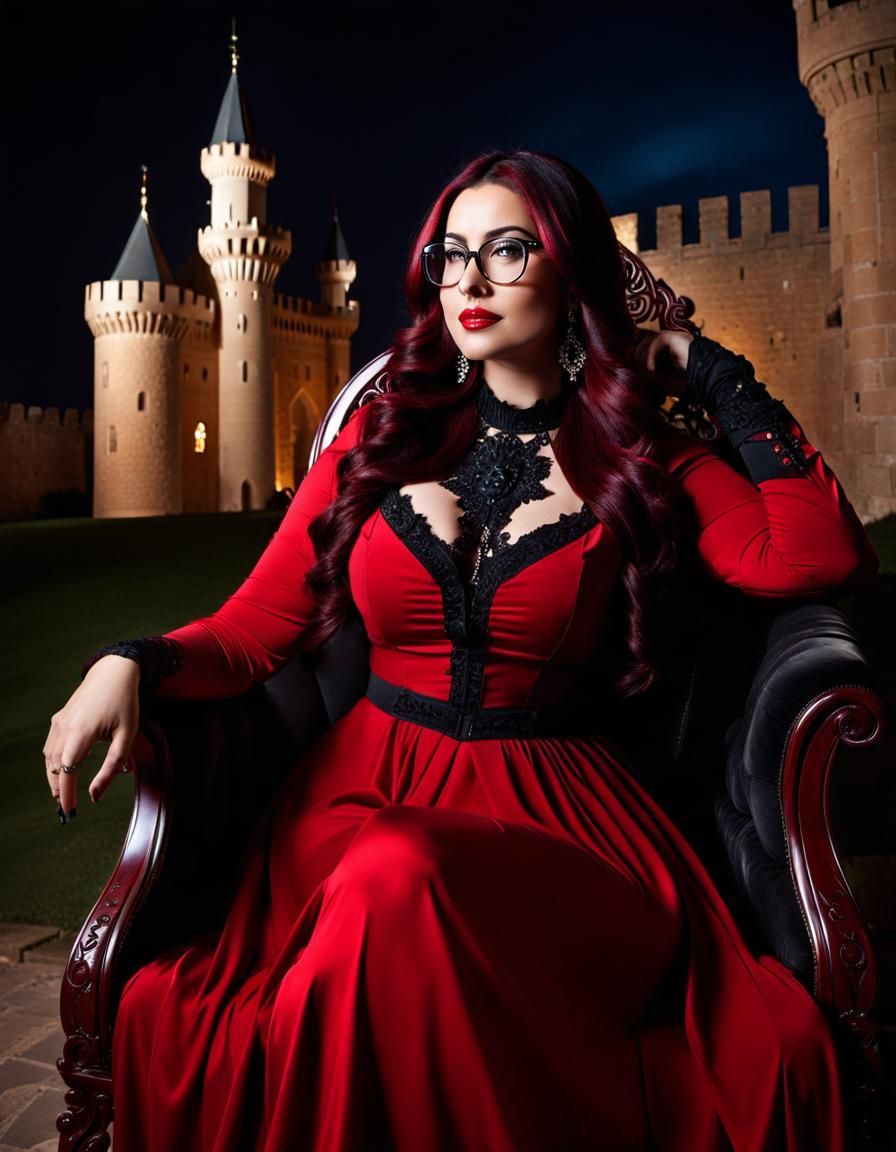 Gothic Middle Eastern Woman Portrait in Castle