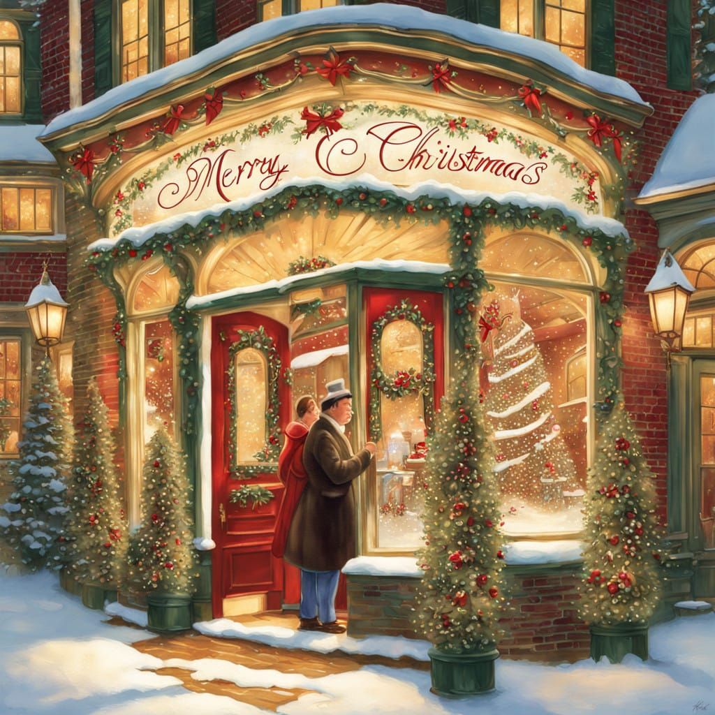 Golden Christmas Greeting in Festive Script