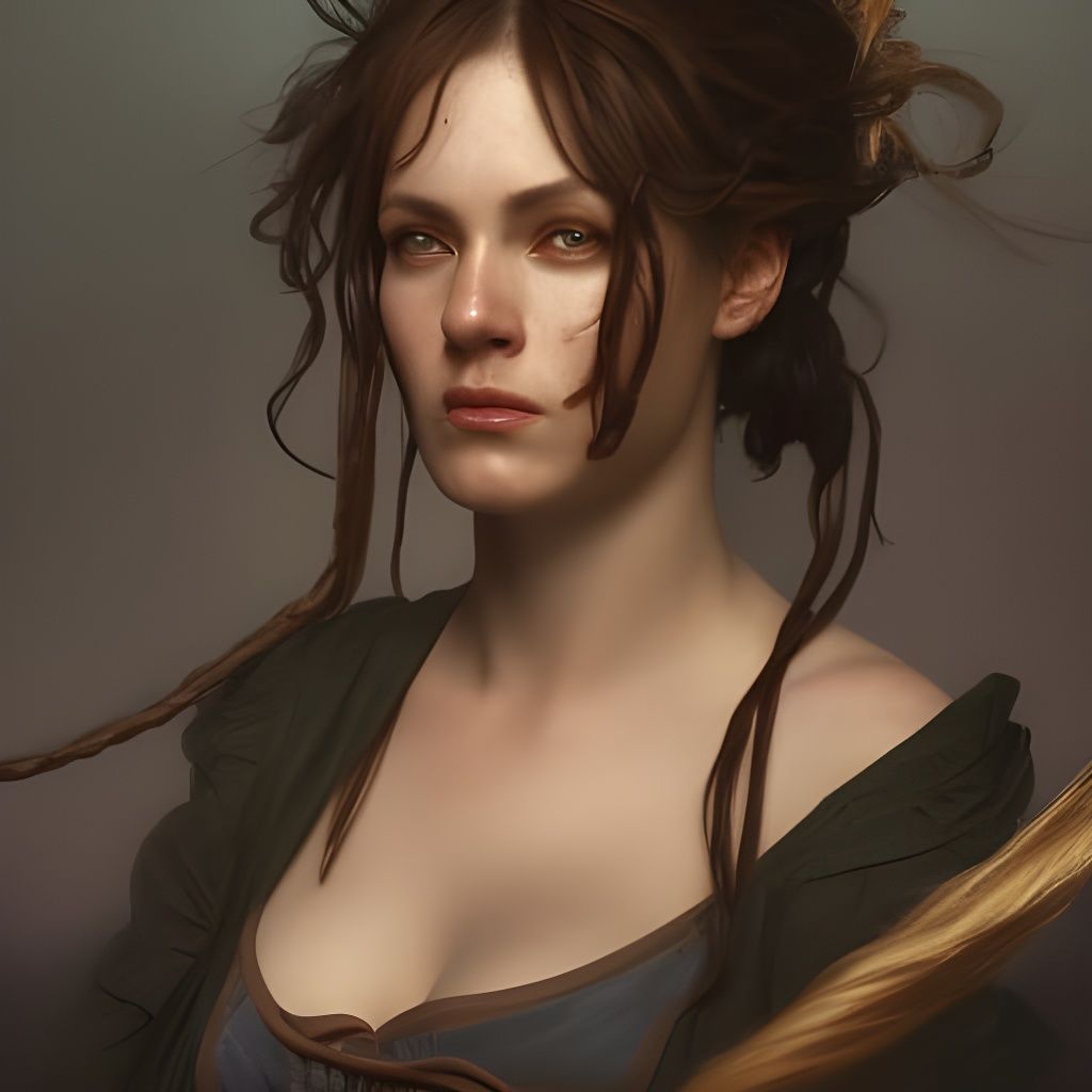 Female Pirate in 19th Century Harbor, Photorealistic 8K