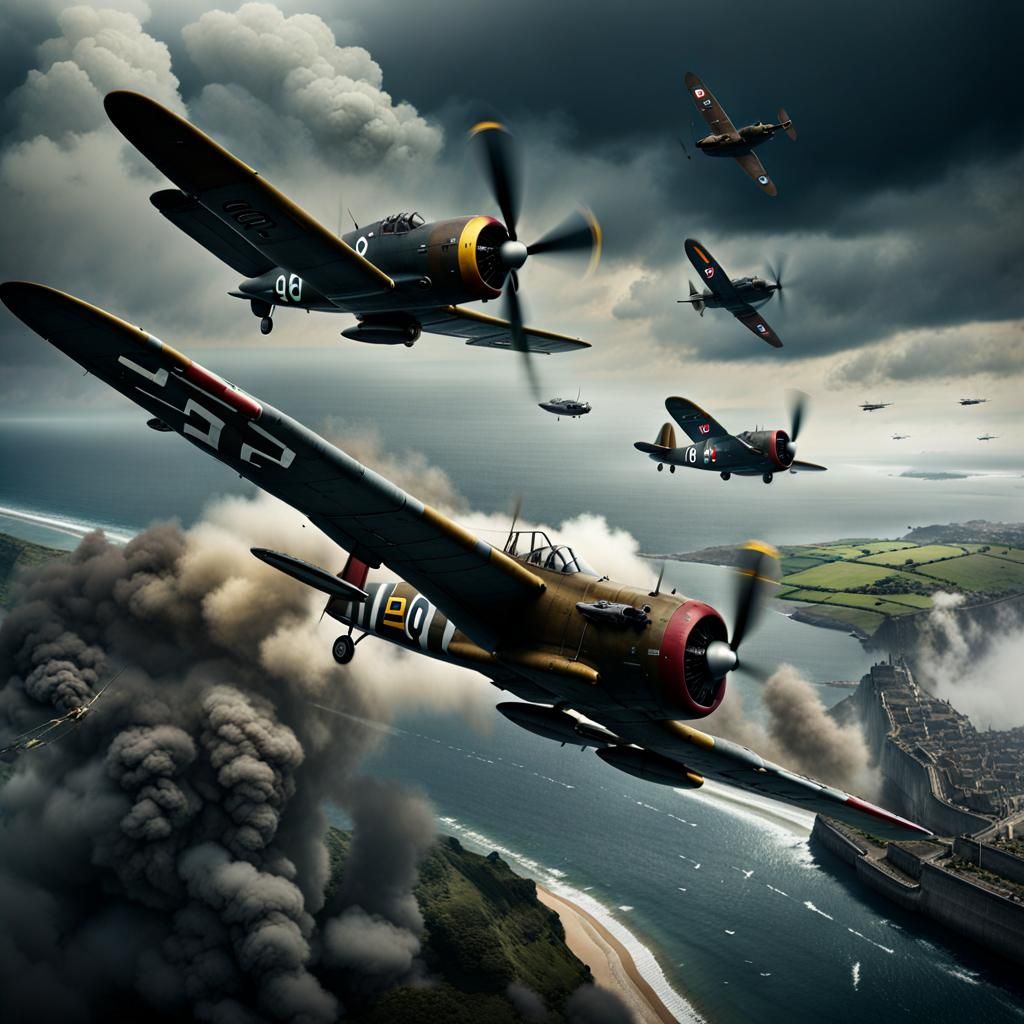 Air action over Dover in World War 2
