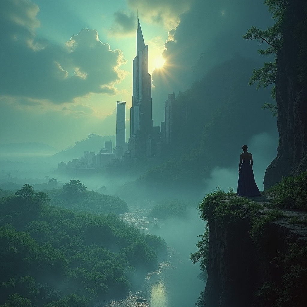 Futuristic Skyscraper Emerges from Lush Forest