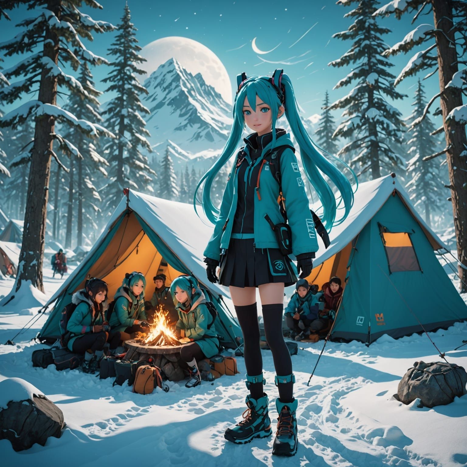 Fantastical Winter Wonderland with Hatsune Miku and Friends