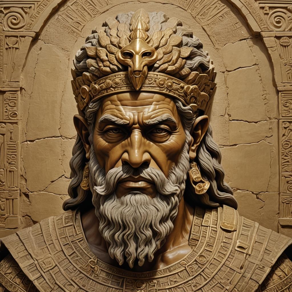 Astonishing Babylonian King in Regal Majesty