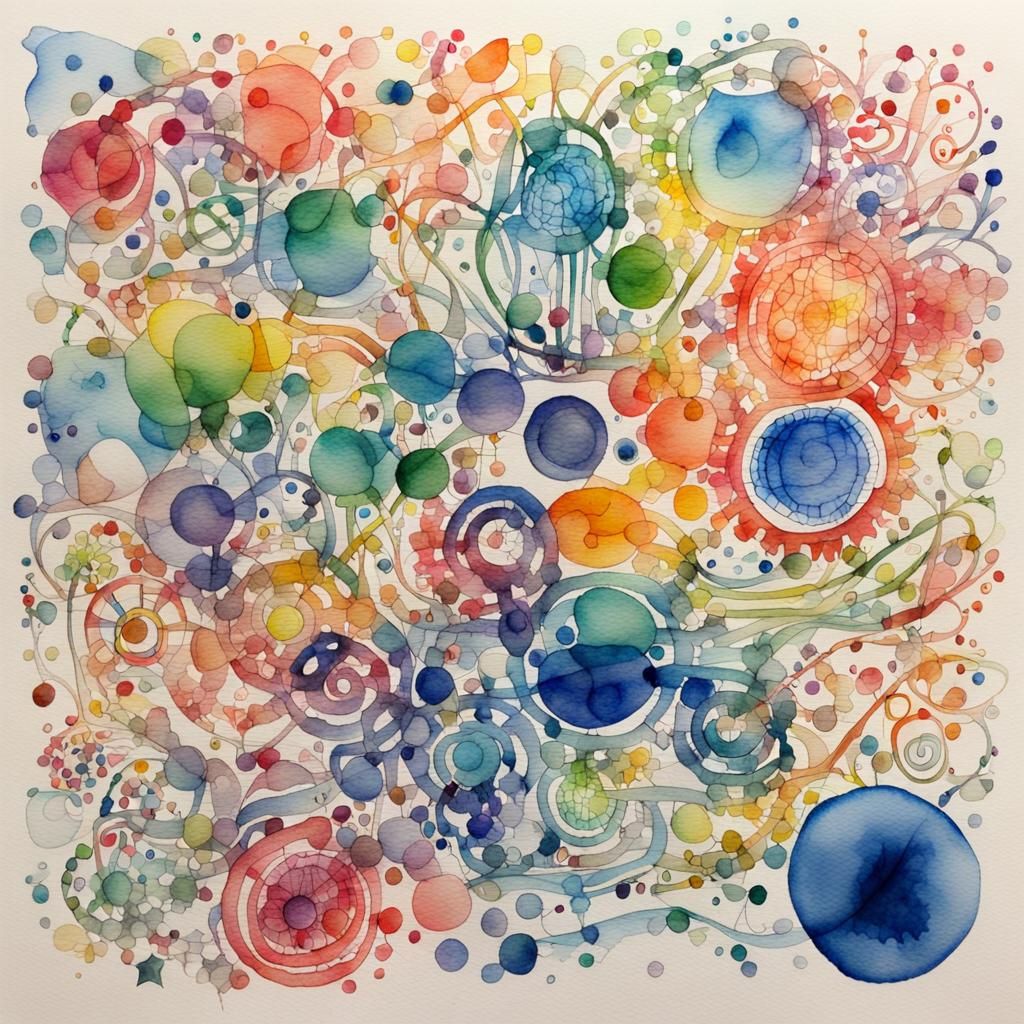 Neurographic Art Therapy in Watercolor Style