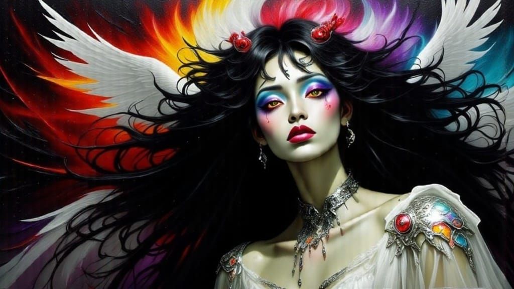 Dark Cyberpunk Goddess of Tainted Love