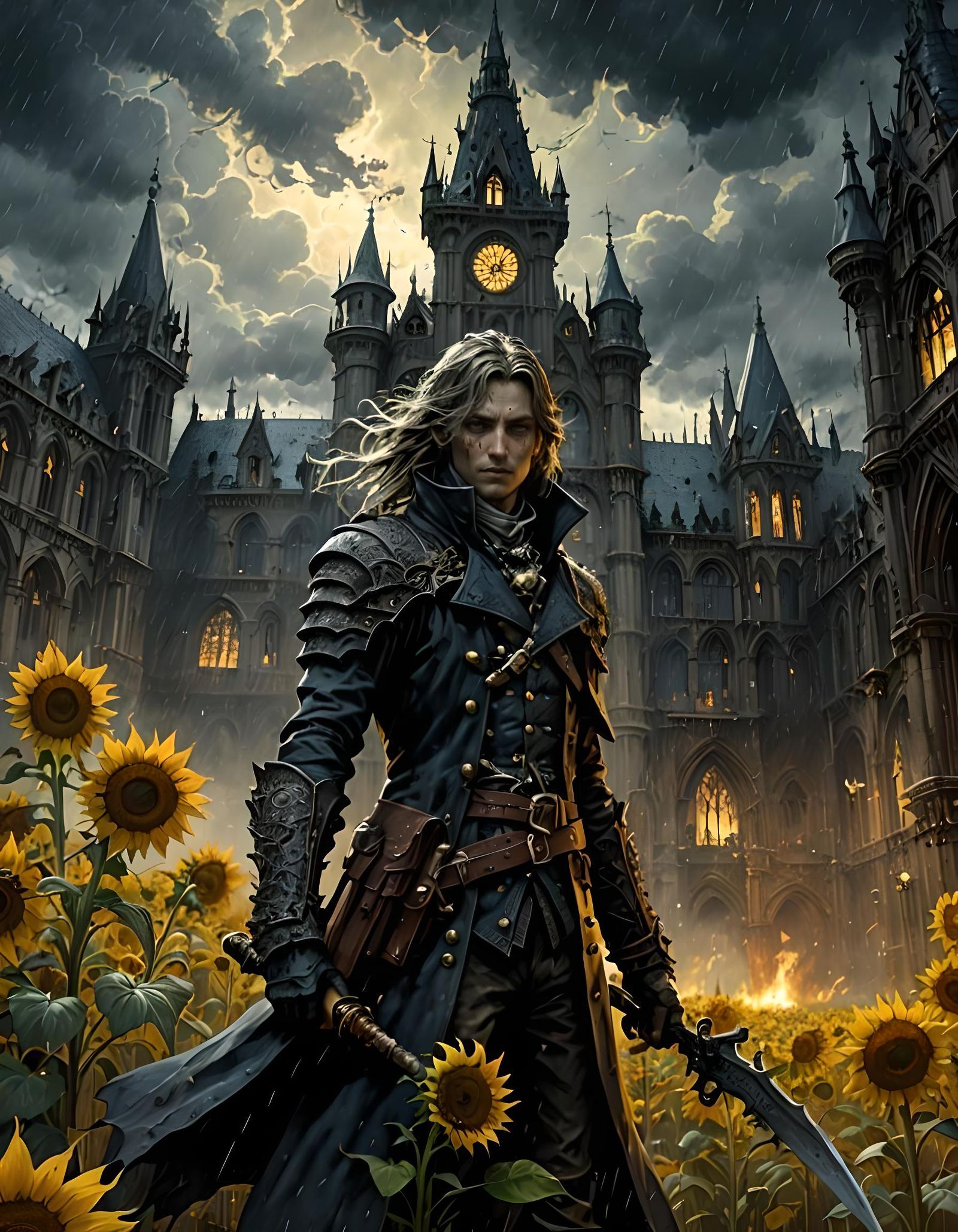 Gothic Adventurers Guild in Fantasy Art Style