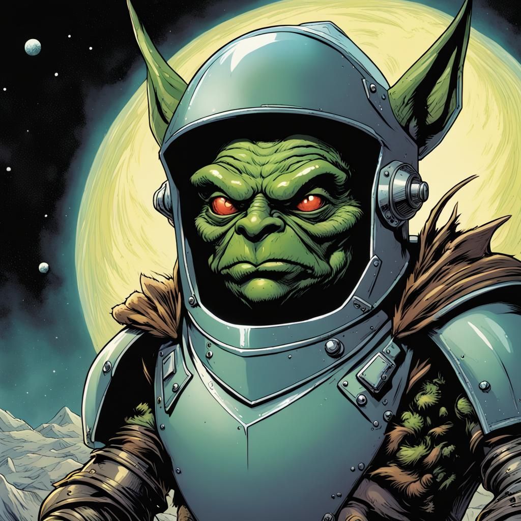 Goblin Lair with Space Helmet in Comic Art
