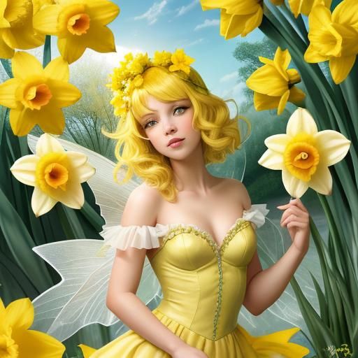 Enchanting Daffodil Fairy Image