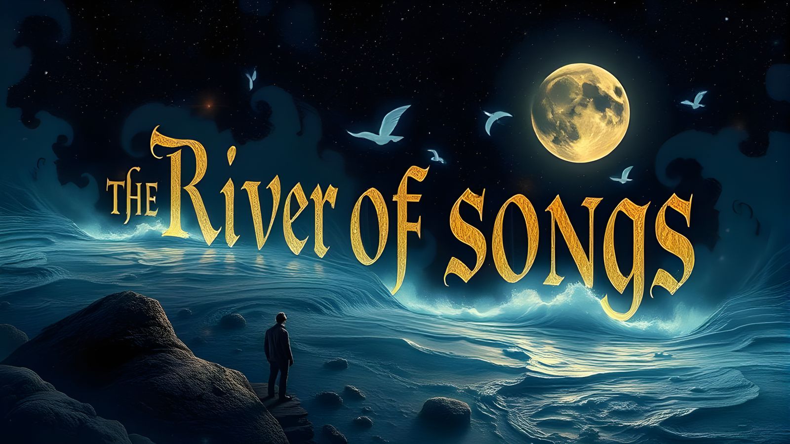 Surreal Fractal Landscape of Melodic Waters