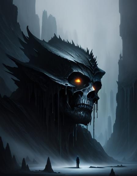 Grimdark Angel in a Matte Fantasy Realm