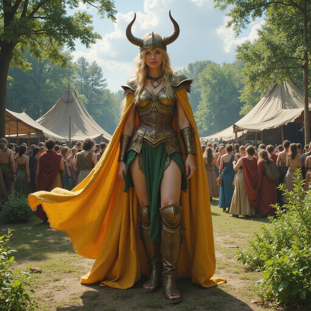 Viking Goddess of Fertility in Regal Celebration
