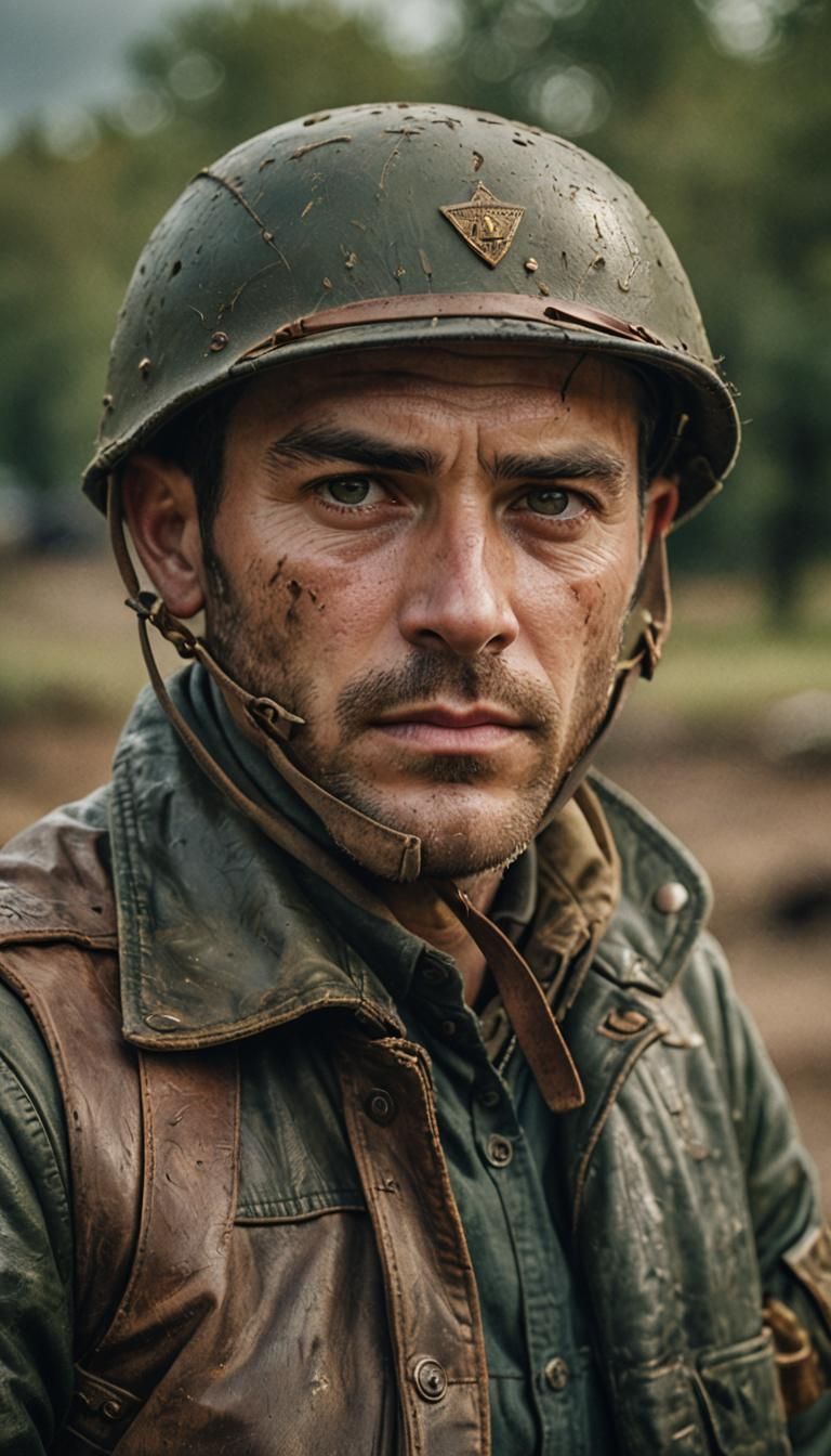 WWII American Ranger Portrait in Cinematic Style