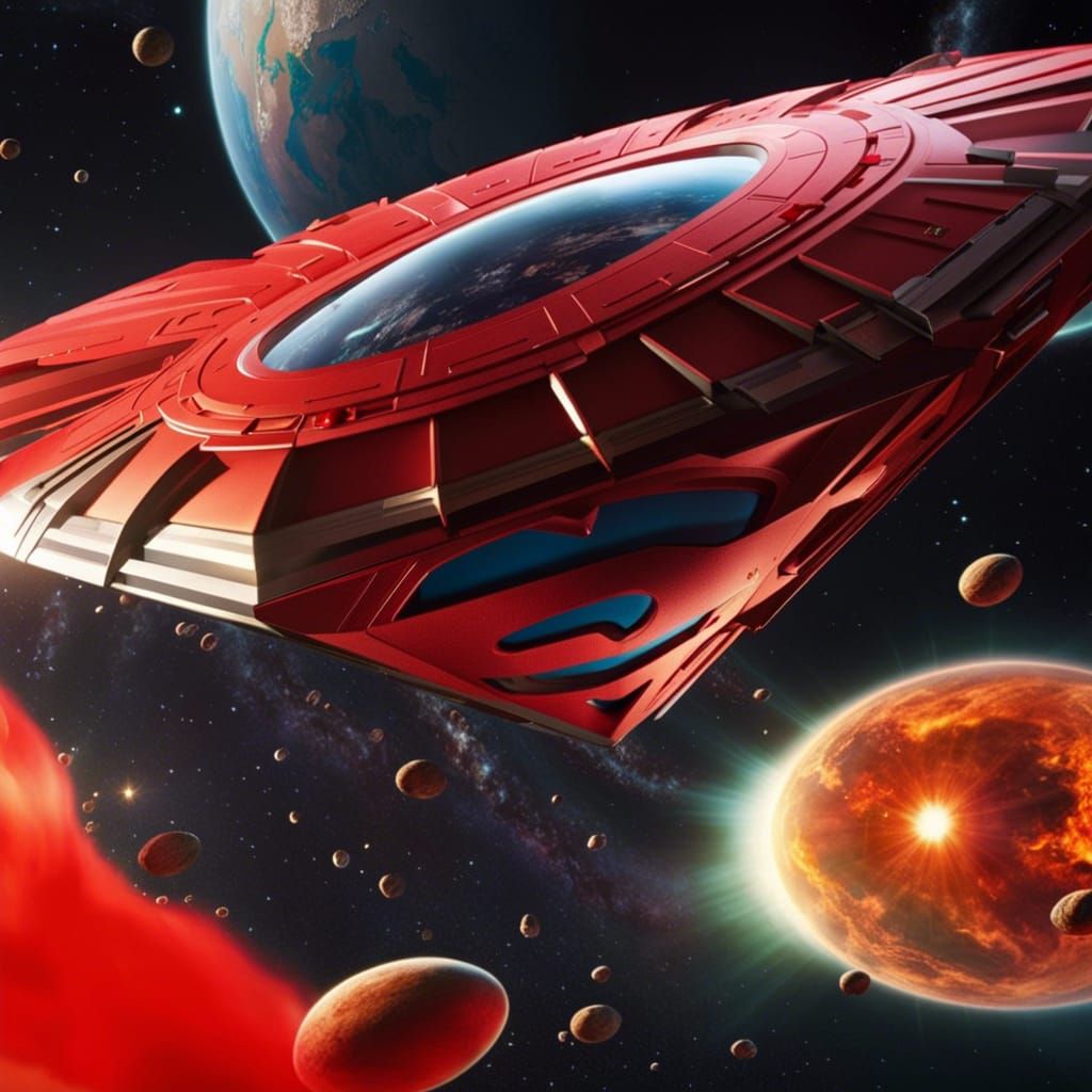 Superman's Spaceship Escapes Exploding Krypton