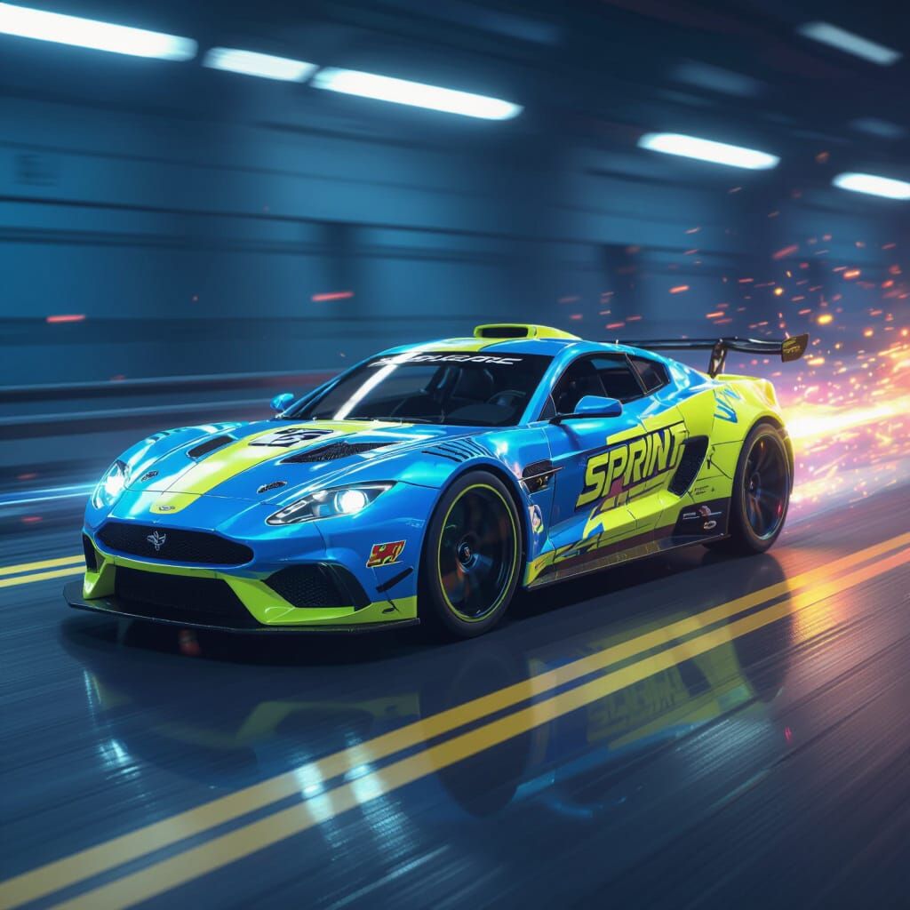 Hot Wheels SPRINT Car on Dynamic Track