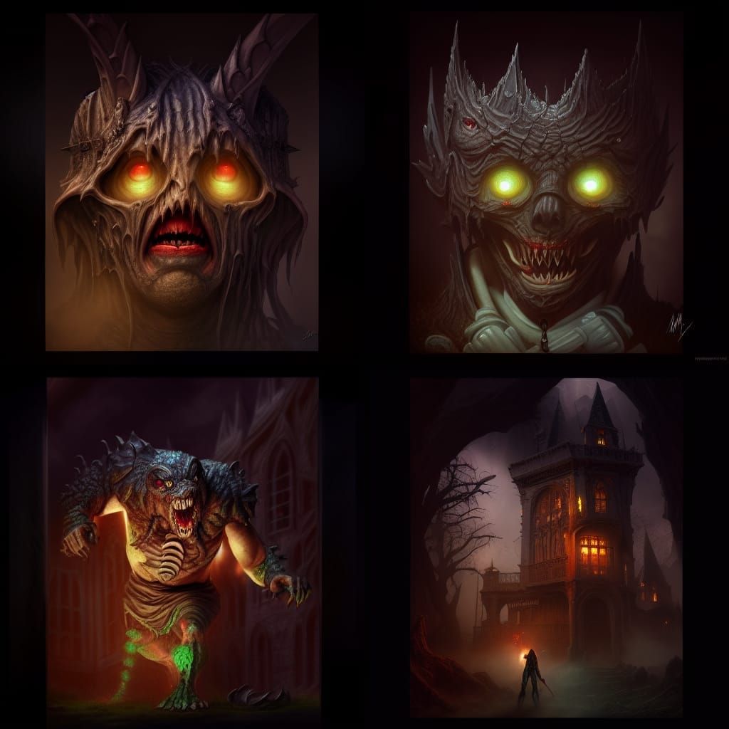 The gremlin detailed gothic style 8k resolution concept art detailed matte painting , intricately detailed trending on A...