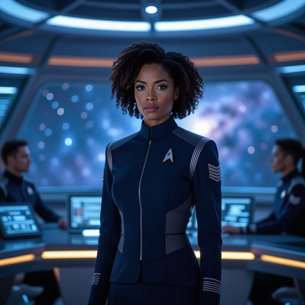 Captain Burnham on the Discovery Bridge