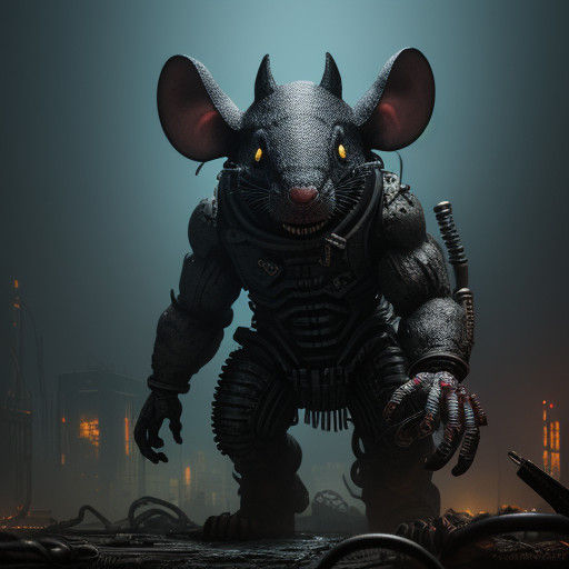 SCP-2022-Rβ in Vibrant, Dystopian Industrial Scene