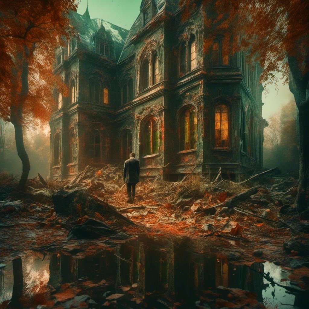 Gothic Asylum in Art Nouveau Style