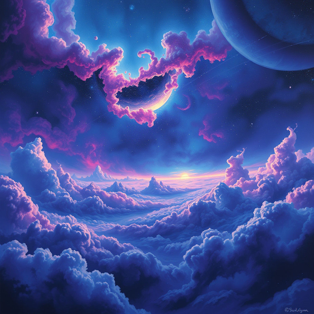 Celestial Expanse: A Cosmic Abstract Landscape