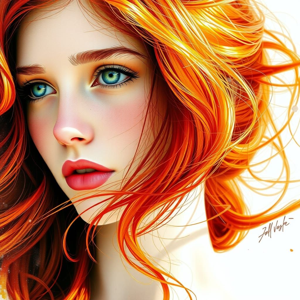 Enchanted Irish Beauty in Pre-Raphaelite Style