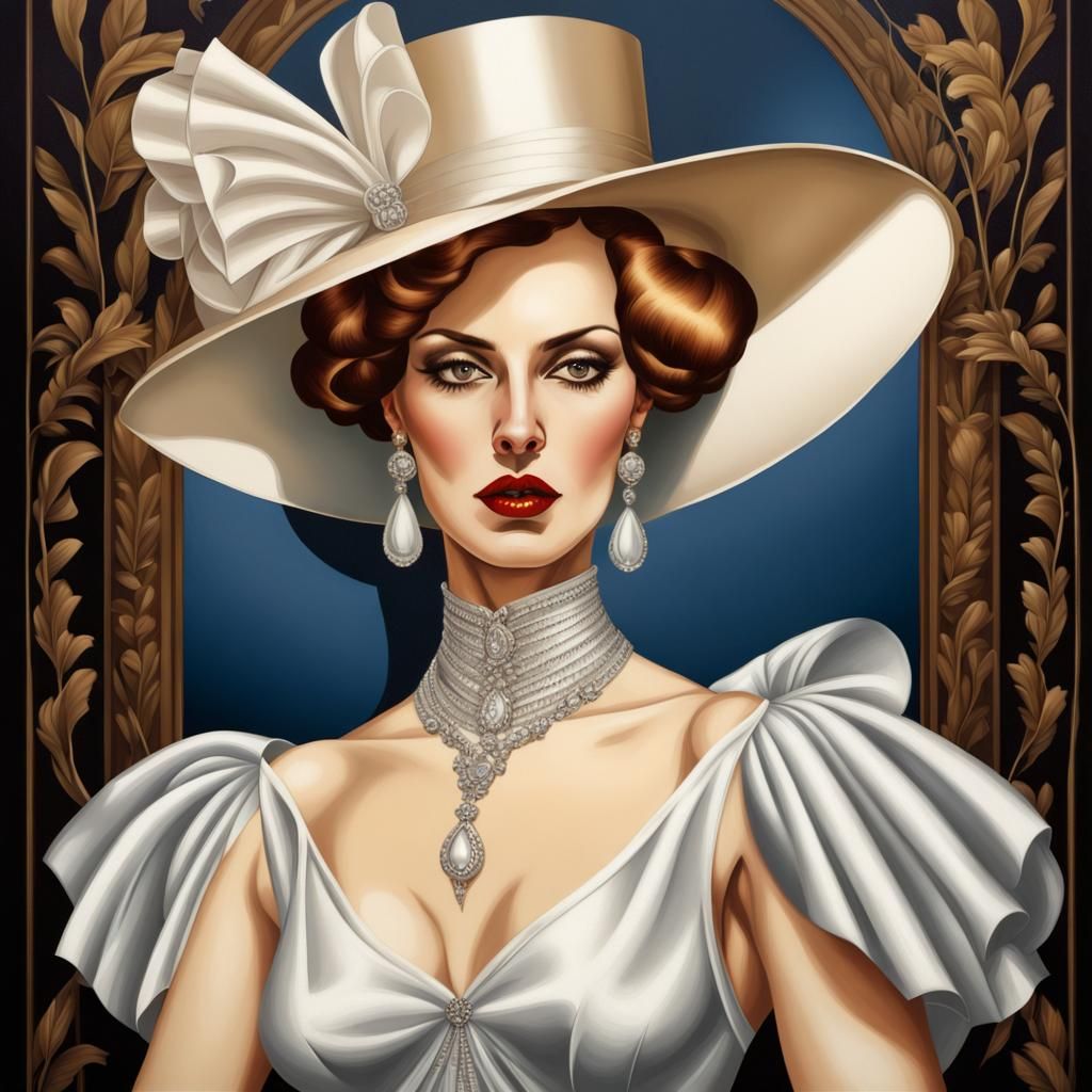 Victorian Lady in Art Deco Style