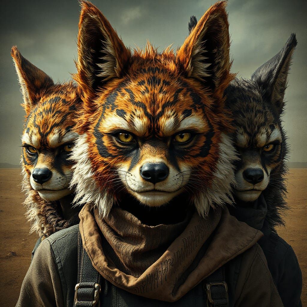 Post-Apocalyptic Furries in Detailed Portrait