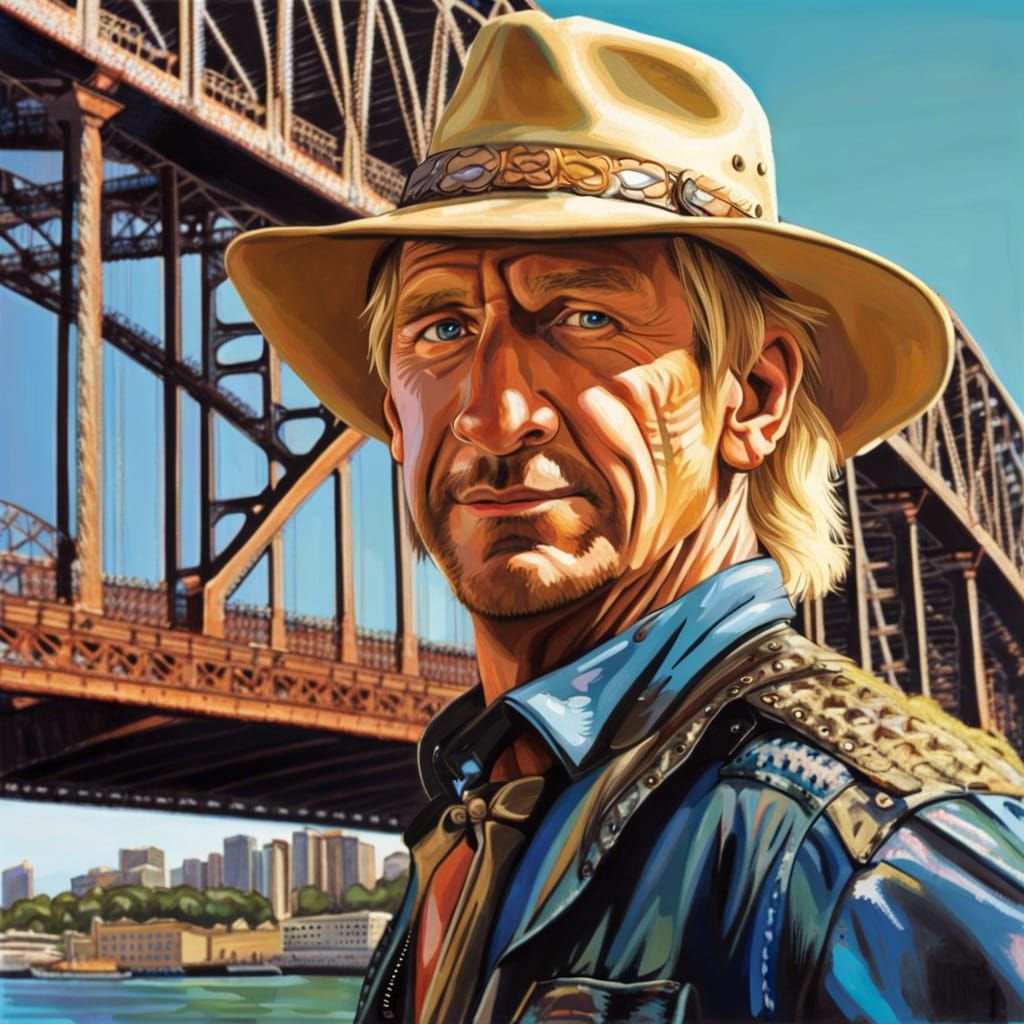 Crocodile Dundee Caricature 2
