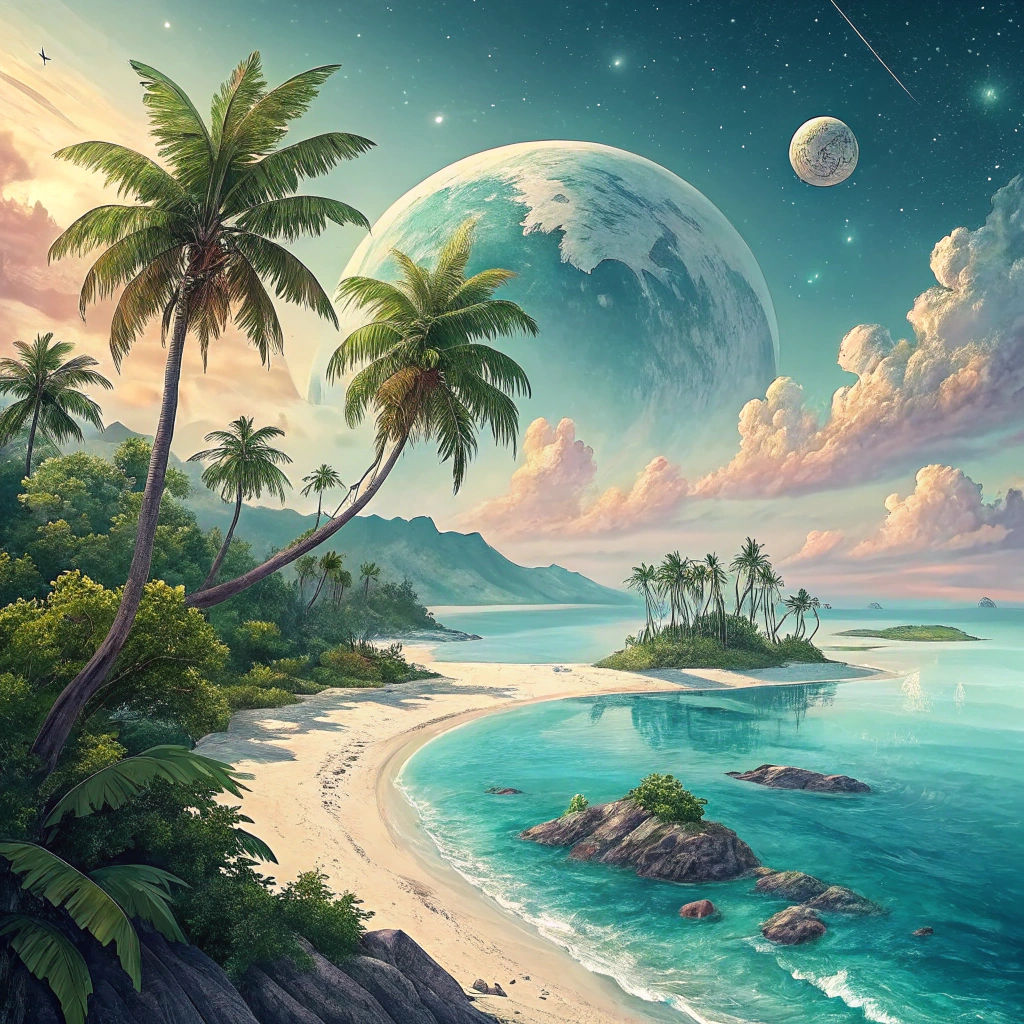 Peaceful Tropical Planet Paradise