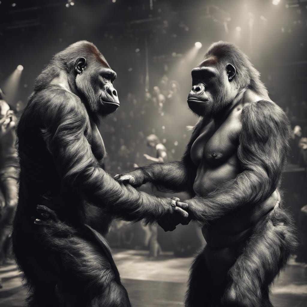 Gorillas Celebrate Night Out in Hyperrealistic Detail