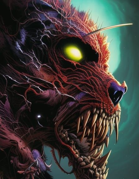 Sinister Ratman Portrait in Hyperdetailed Style