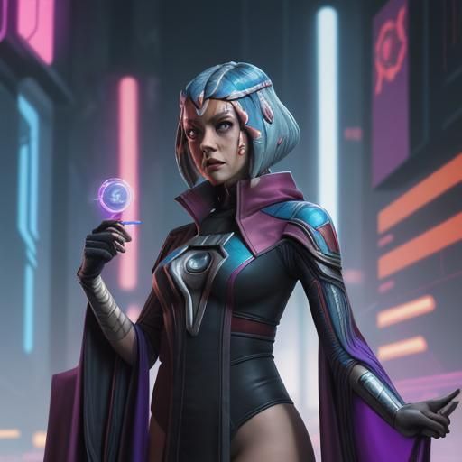 Ahsoka as Doctor Strange in Cyberpunk 2099