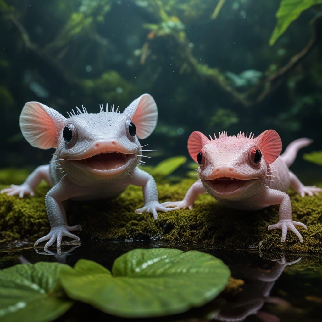 Whimsical Rainforest Scene in Vibrant HDR Style