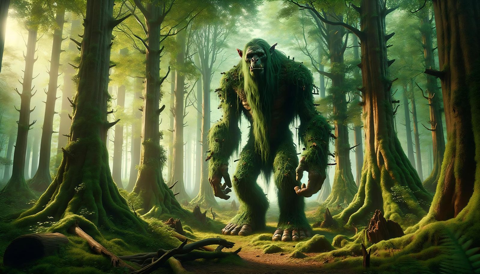 Forest Troll: Stealthy Giant in Temperate Forest