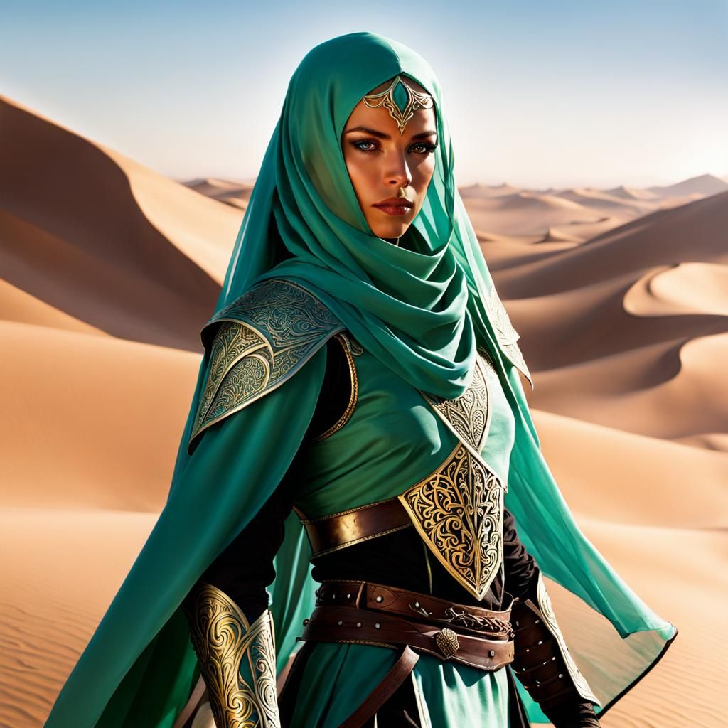 Elven Desert Warrior with Veil