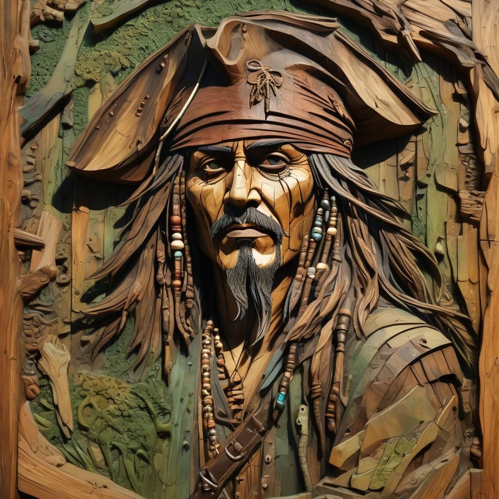 Capten wooden sculpture