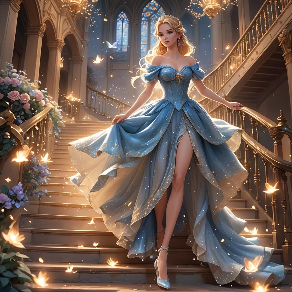 Cinderella's Escape: Anime-Inspired 3D Concept Art