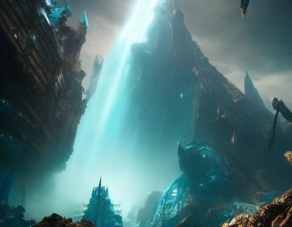 aquamarine bay a masterpiece, 8k resolution, dark fantasy concept art, by Greg Rutkowski, dynamic lighting, hyperdetaile...