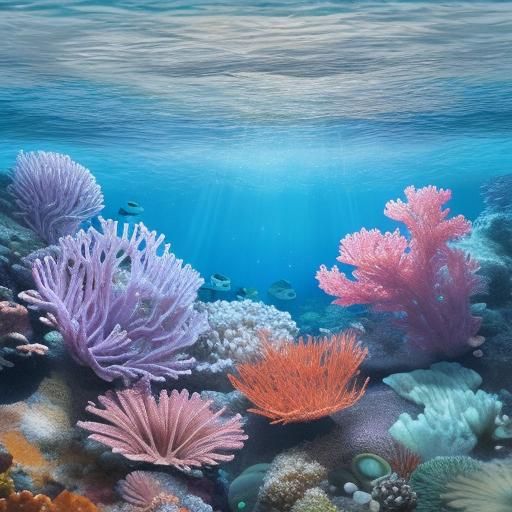 Baby Turtle in Crystal Water: Aquatic Concept Art