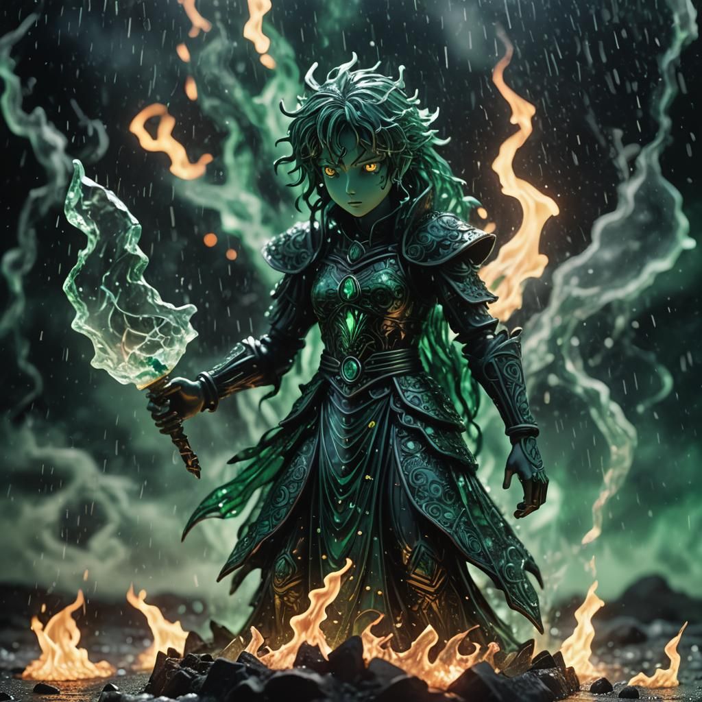 Emerald Figurine in Epic 80s Anime Storm