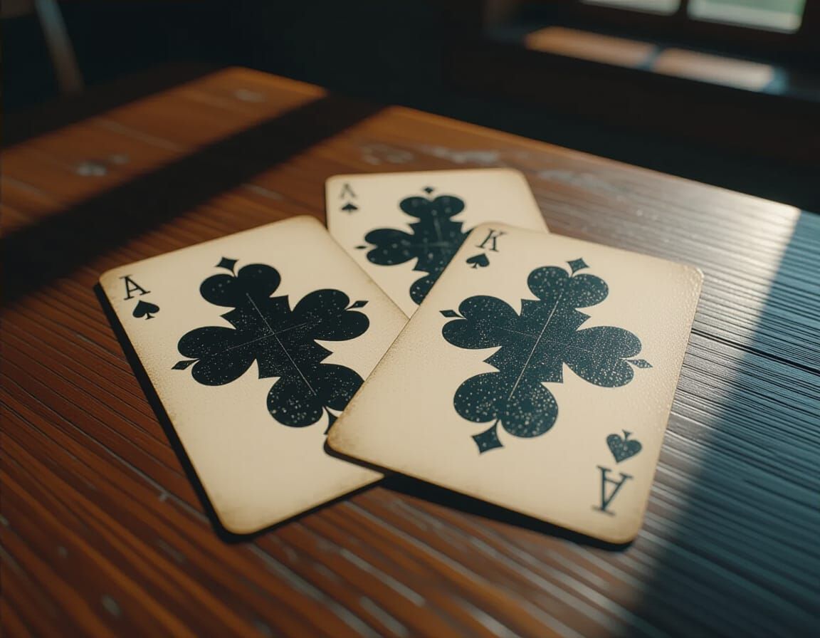 Rorschach Inkblots on Table, Cinematic Film Still
