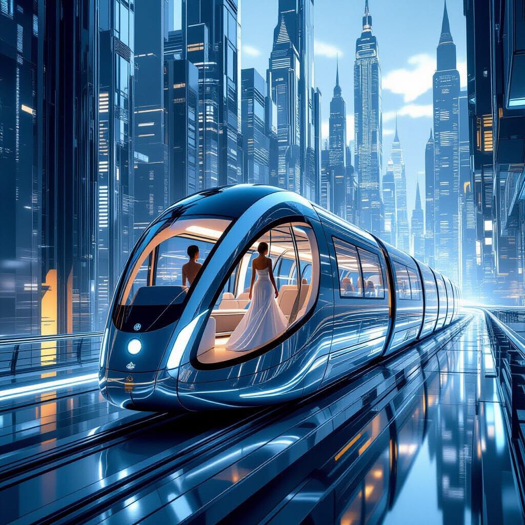 Luxurious Future-City in Hyperreal Detail