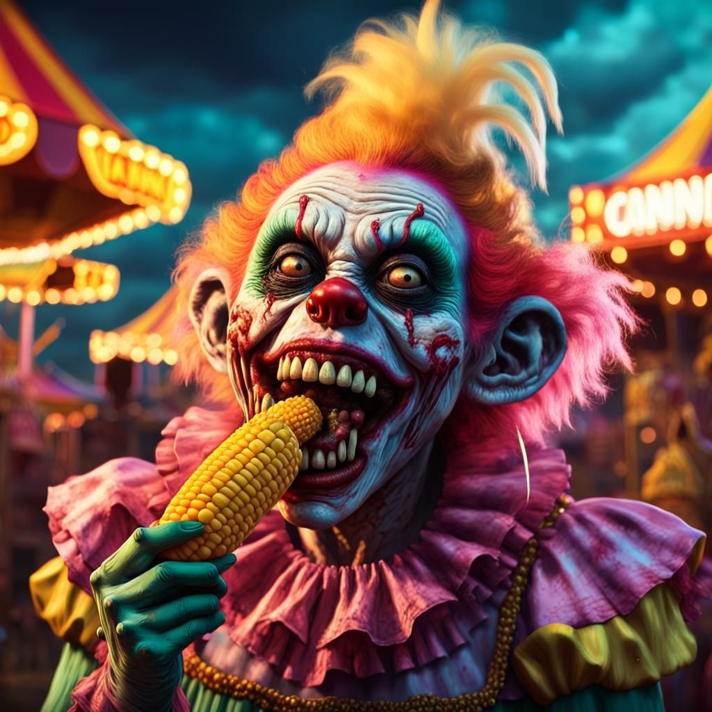 Zombie Monkey Clown's Carnival Corn Dog Feast