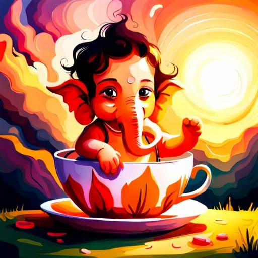 Portrait of baby Lord Ganesha!