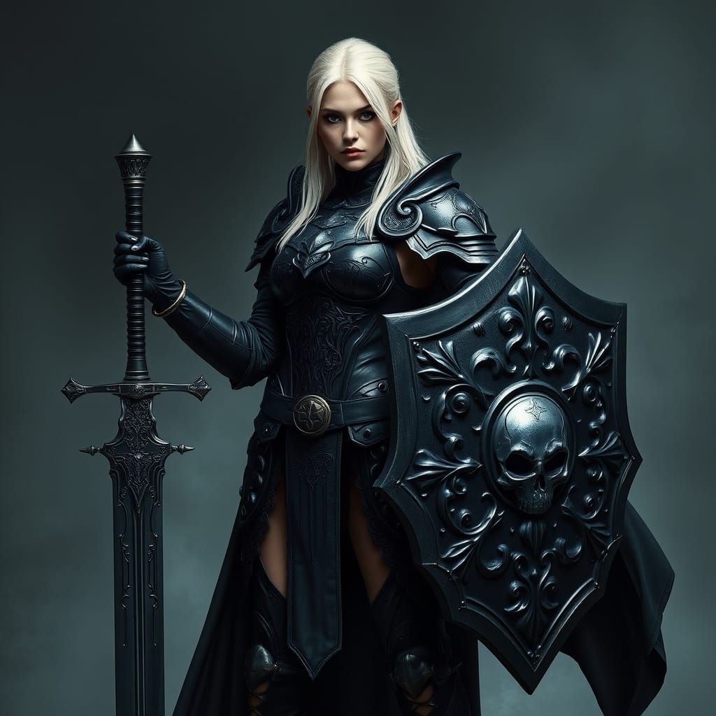 Gothic Warrior in Dark Elegance