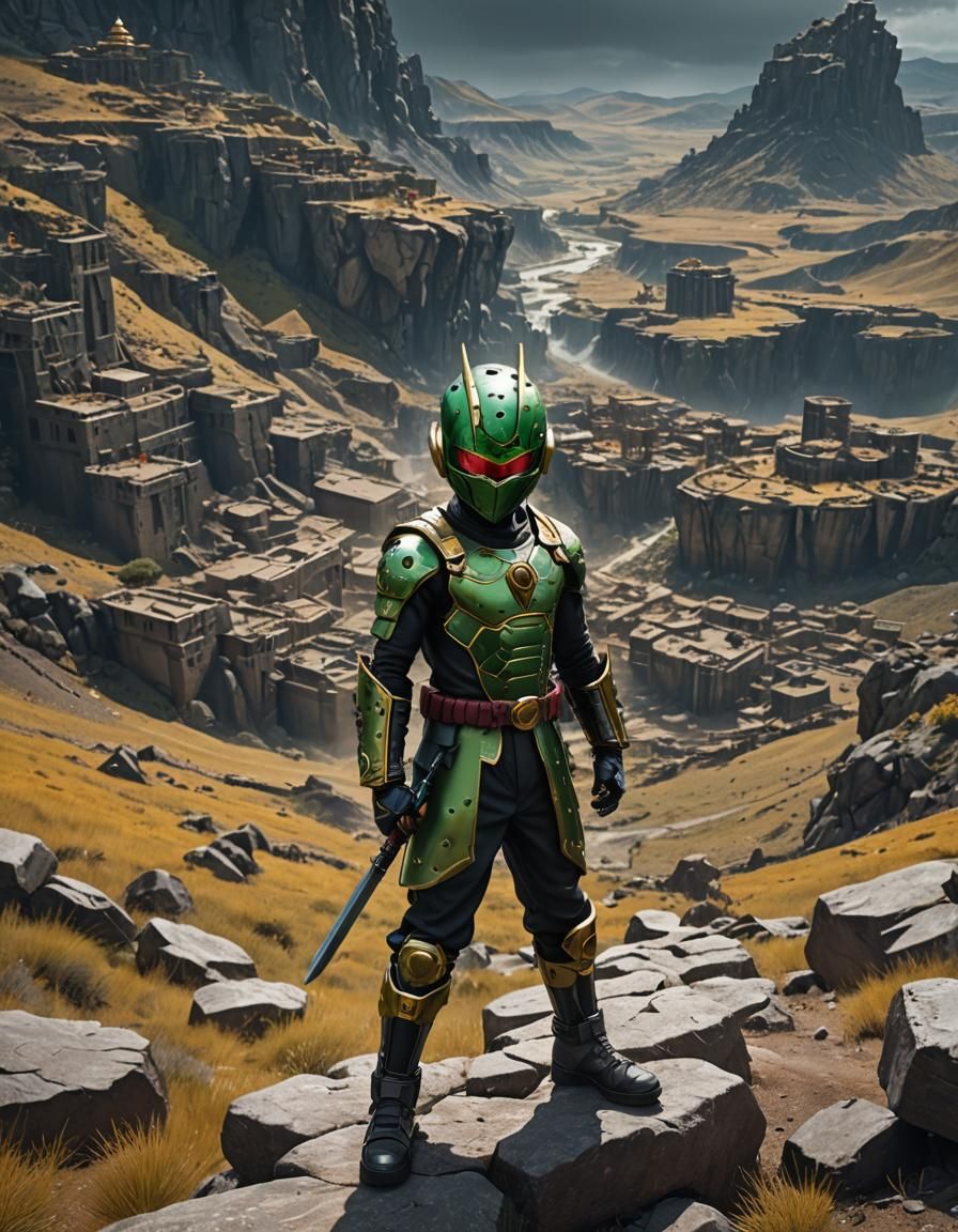 Ultimate Cell Cosplay in Mountainous Landscape