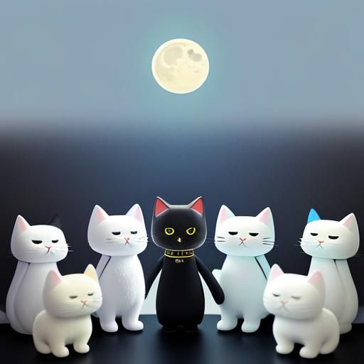 Charming AI Robot Cat's Harem Building Adventure