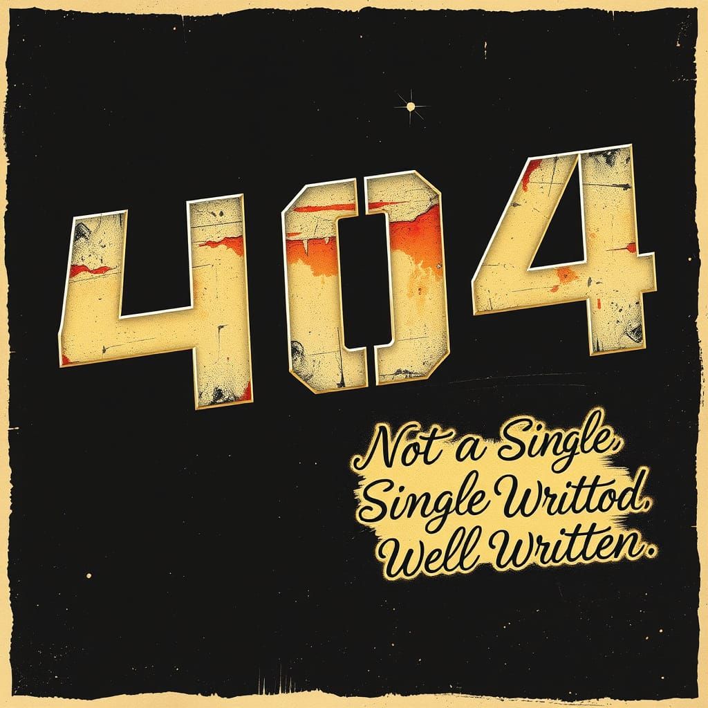 "404: Not a Single Word Well Written" 🤣✍