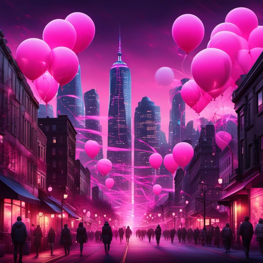 City Skyline Aglow in Pink for Breast Cancer Awareness