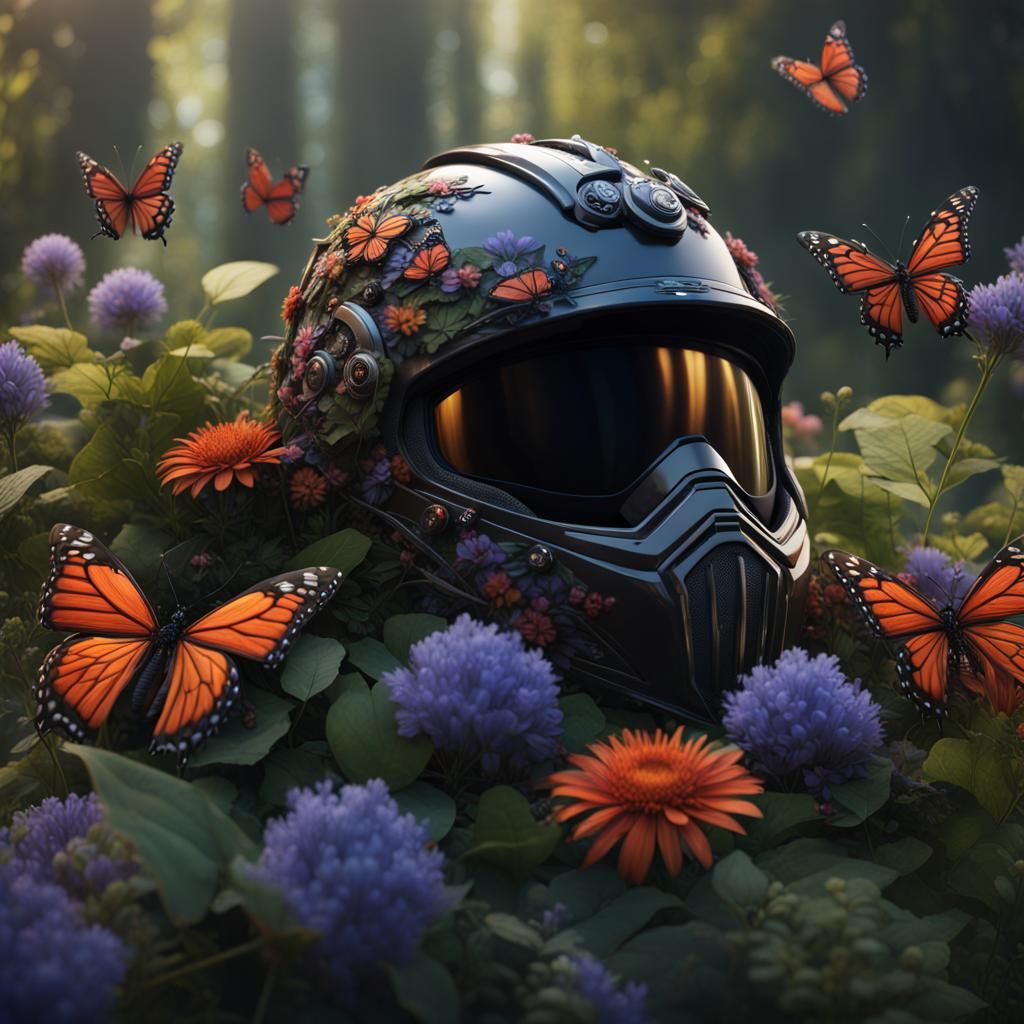 Black Motorcycle Helmet